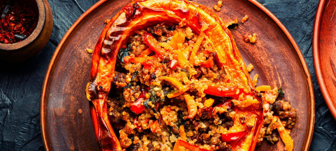 Gefüllter Hokkaido-Kürbis mit Hackfleisch