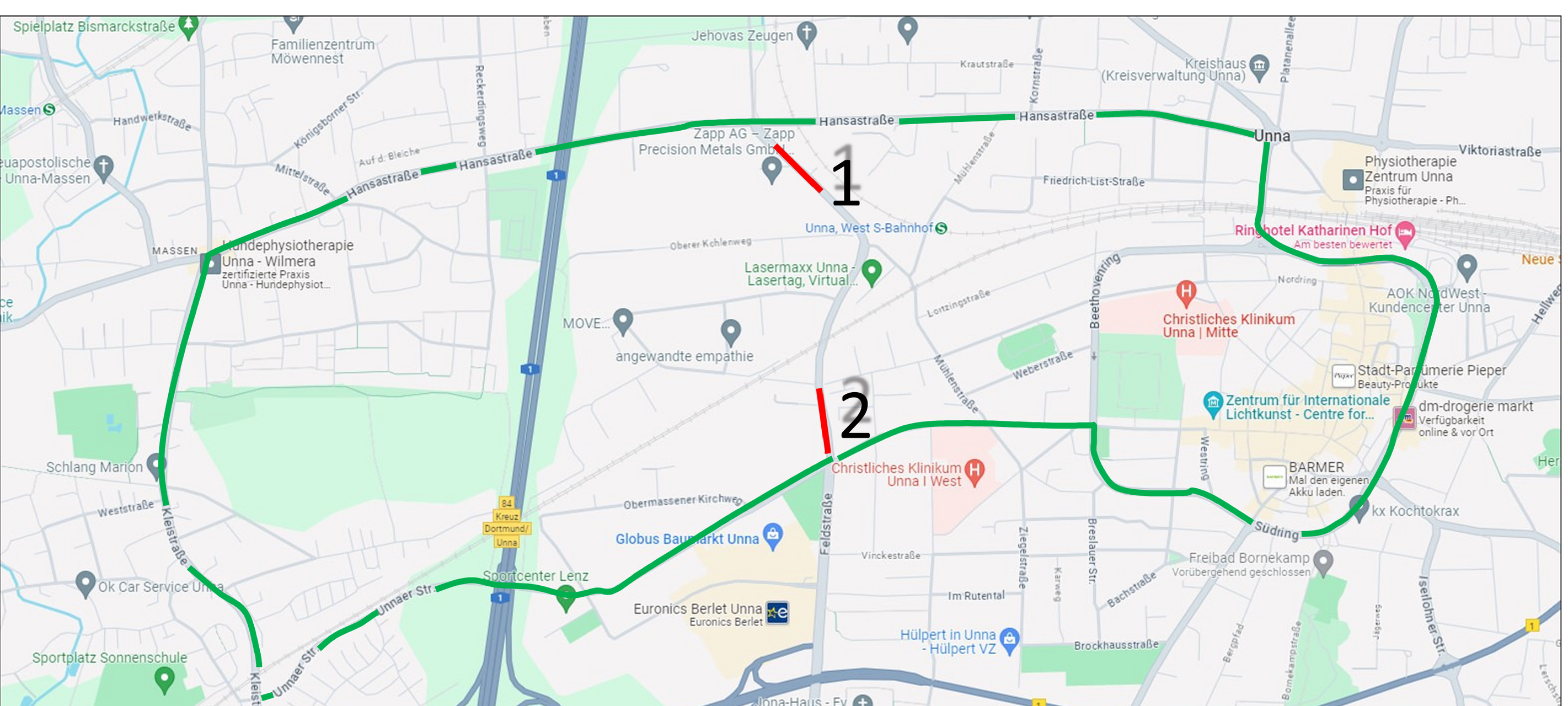 Unna: Sperrung führt zu Umwegen
