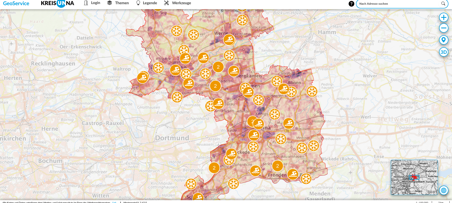 Kreis Unna: Online-Karte zeigt kühle Orte
