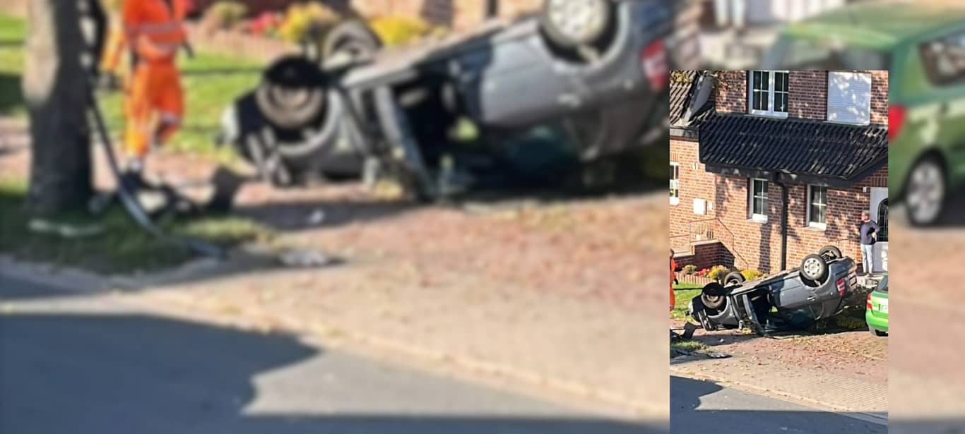 Selm: Auto überschlägt sich