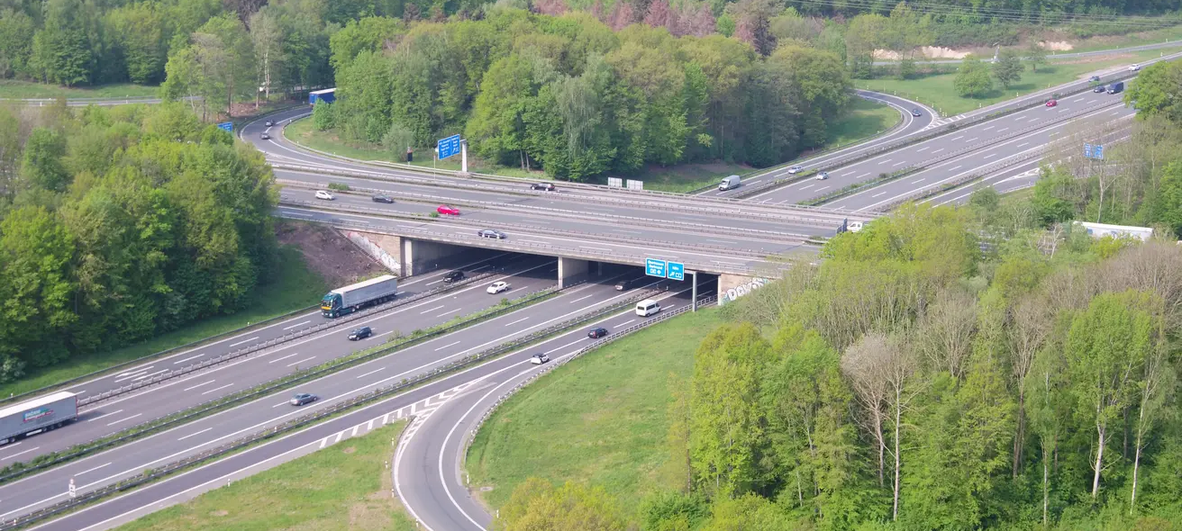 Das Autobahnkreuz Westhofen