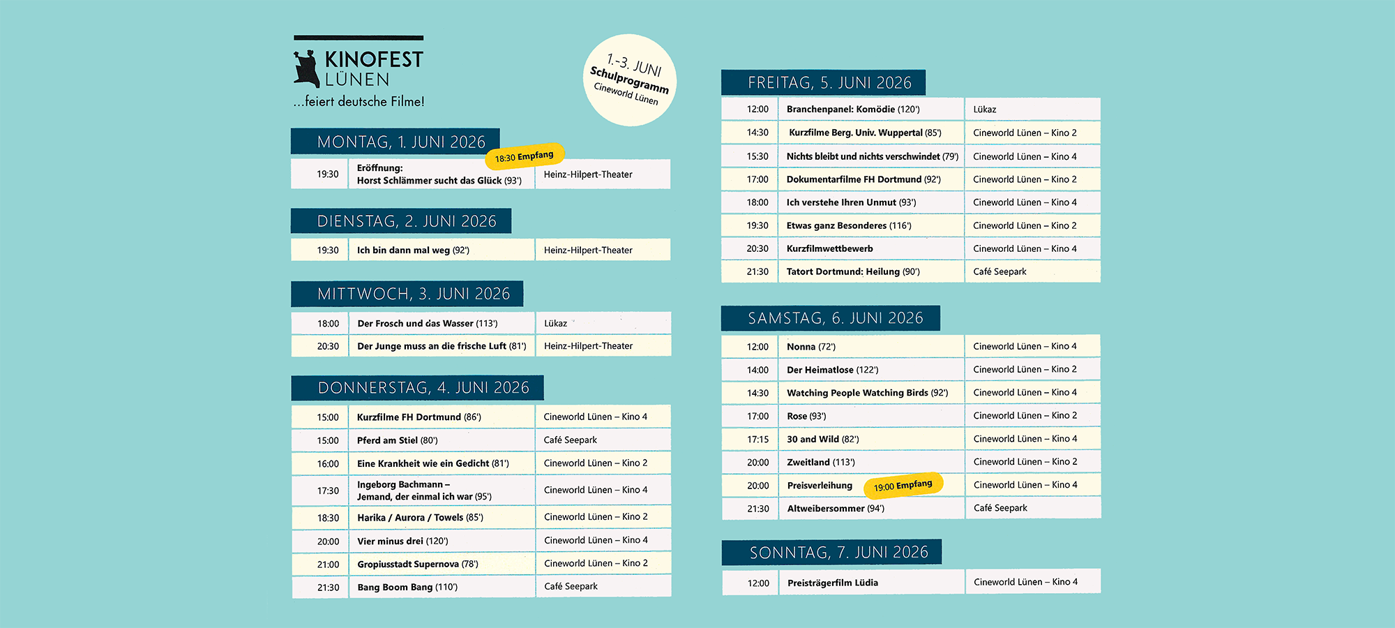 Programm-Highlights beim Kinofest Lünen 2026