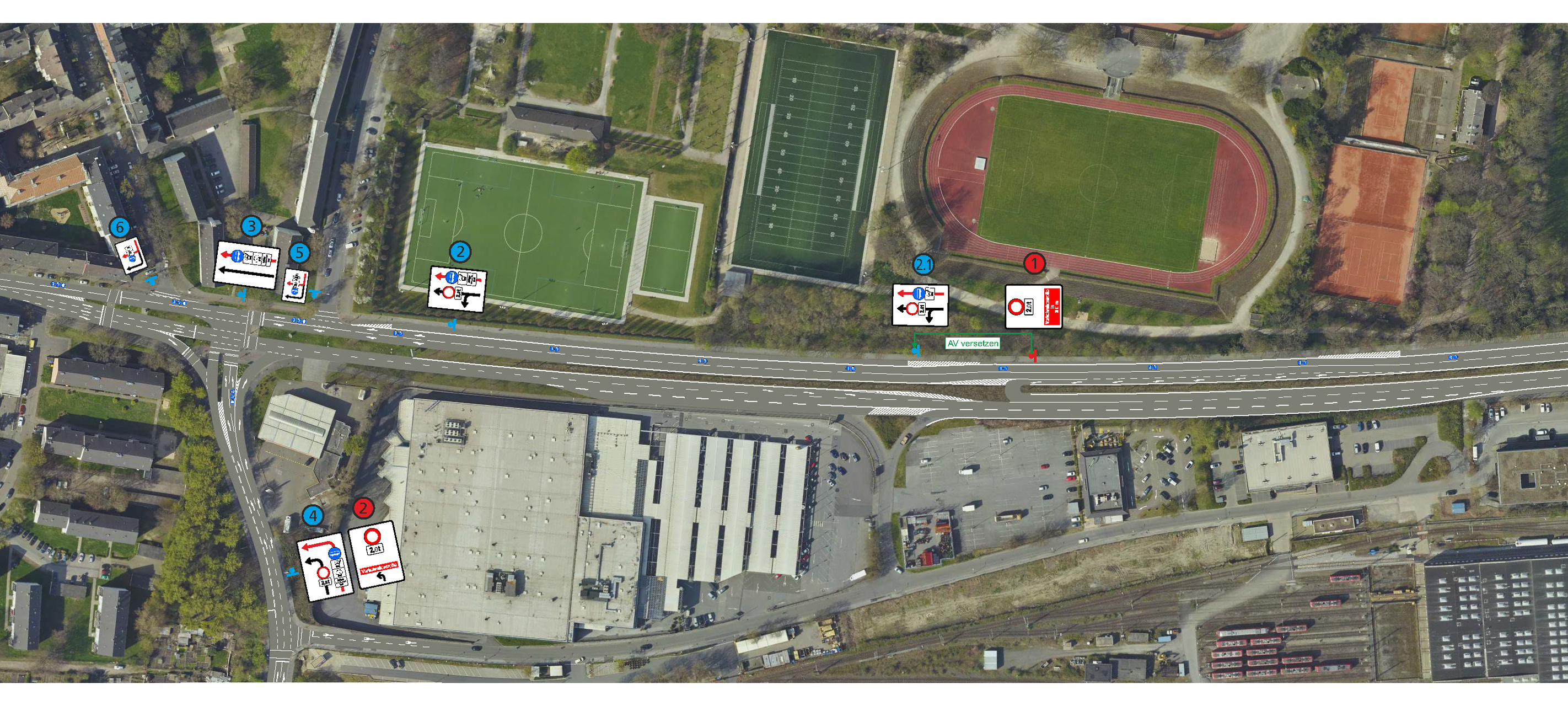 Umweltspur und Tempolimits auf Brackeler Straße in Dortmund